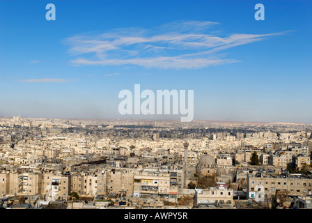 Vue depuis la citadelle sur Alep, Syrie Banque D'Images