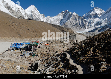 Gorak Shep village Sherpa, Khumbu Himal, parc national de Sagarmatha (Népal) Banque D'Images