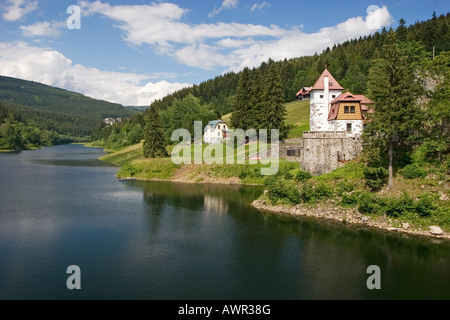 Lac de stockage, Spindleruv Mlýn, Monts des Géants, République Tchèque Banque D'Images