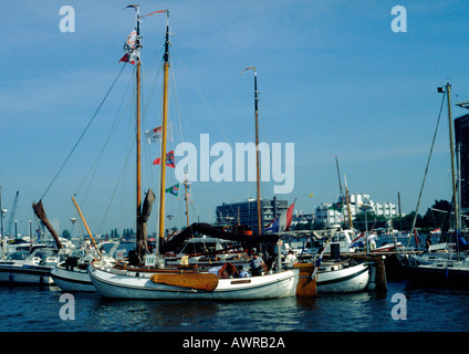 Tjalk Néerlandais à Amsterdam Pays-Bas Banque D'Images