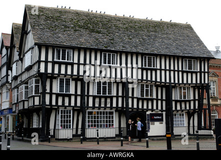 Vieux bâtiment à colombages, Tewkesbury, Gloucestershire, Royaume-Uni Banque D'Images