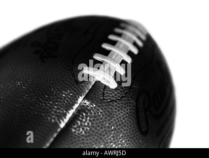 Football, close-up, b&w. Banque D'Images