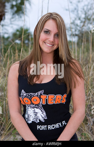 Hooters modèle féminin Banque D'Images