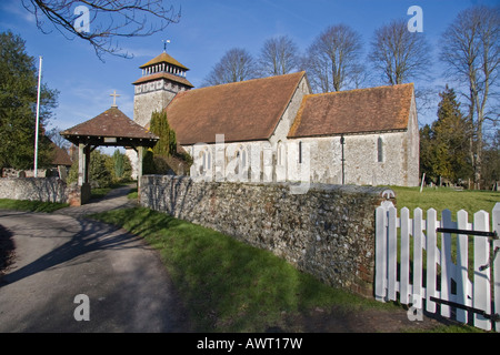 L'église St Andrews Meonstoke Corhampton Hampshire Banque D'Images