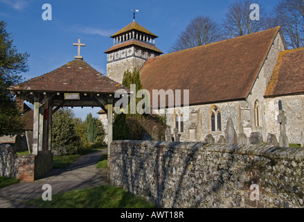 L'église St Andrews Meonstoke Corhampton Hampshire Banque D'Images