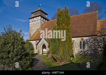 L'église St Andrews Meonstoke Corhampton Hampshire Banque D'Images