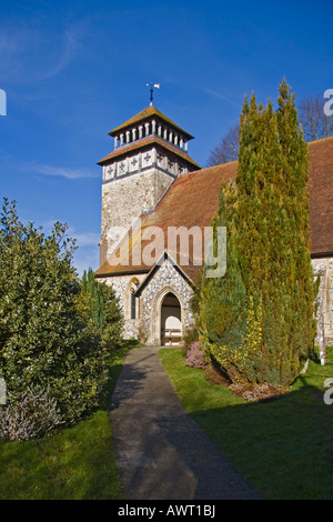 L'église St Andrews Meonstoke Corhampton Hampshire Banque D'Images