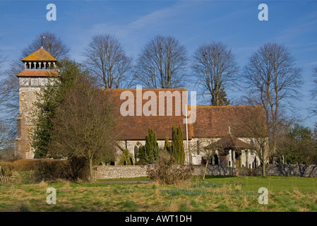 L'église St Andrews Meonstoke Corhampton Hampshire Banque D'Images