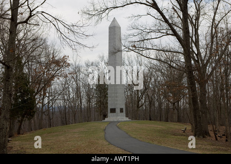 Monument US Kings Mountain National Military Park près de Blacksburg en Caroline du Sud 14 mars 2008 Banque D'Images