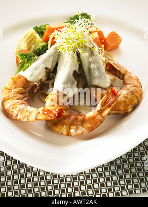 Crevettes frites Banque D'Images