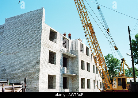 Bloc d'appartements en construction à Selenogradsk, Russie Banque D'Images