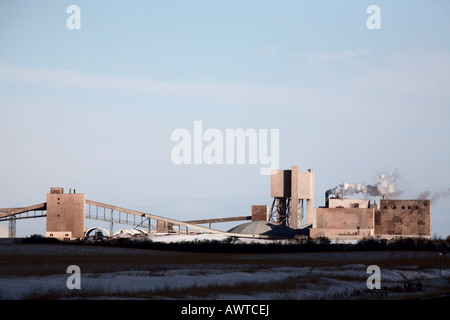 Colonsay Mine de potasse en hiver Banque D'Images