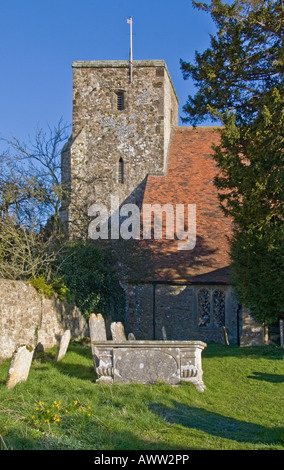 Église Saint-michel de Amberley Sussex de l'Ouest Banque D'Images