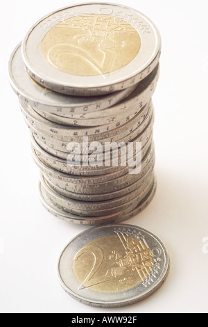 Pile de 2 euros Banque D'Images
