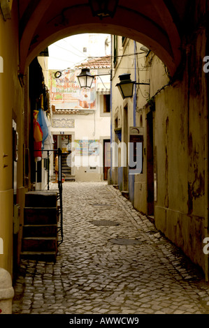 Alley et bar à Cintra - Portugal Banque D'Images