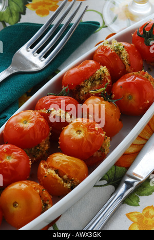 Pommes de terre - Pomodorini al forno - gastronomie italienne Banque D'Images