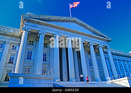 Modifié numériquement, contraste élevé image de l'United States Department of Treasury Building, Washington, D.C. Banque D'Images