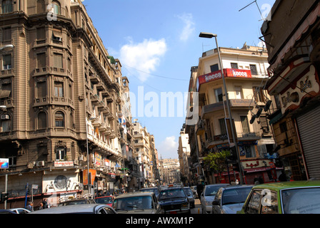 Un matin occupé au centre-ville du Caire, Egypte Banque D'Images