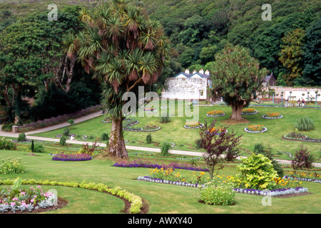 Jardin clos victorien, l'abbaye de Kylemore près de Letterfrack, Connemara, Irlande Banque D'Images