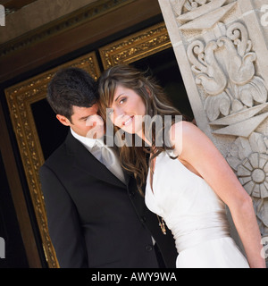 Portrait de la jeune mariée et se toilettent Banque D'Images