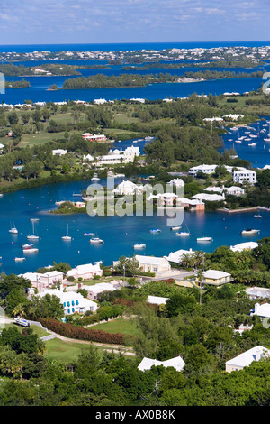 Les Bermudes, vue de Gibbs Hill surplombant Southampton Parish Banque D'Images