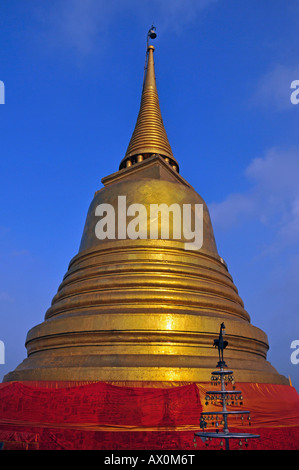 Stupa doré, Golden Mount, Bangkok, Thaïlande, Asie du Sud-Est, Asie Banque D'Images