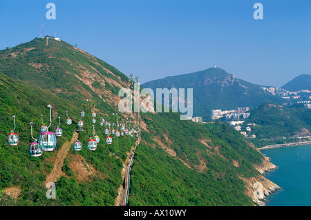 La Chine, Hong Kong, Ocean Park, gondoles Banque D'Images