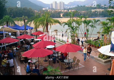 La Chine, Hong Kong, Discovery Bay, Lantau, marge d'eau complexe Restaurant Banque D'Images