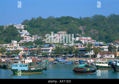 La Chine, Hong Kong, l'île de Cheung Chau, bateaux de pêche Banque D'Images