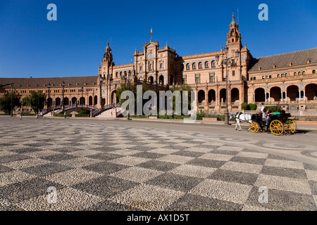 Plaza de España, Séville, Andalousie, Espagne Banque D'Images