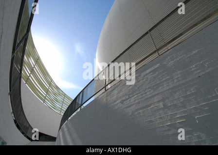 Le palais des congrès Manuel Rojas construit par les architectes espagnols José Selgas et Lucía Cano. Le cube intérieur de l'édifice est fait de Banque D'Images