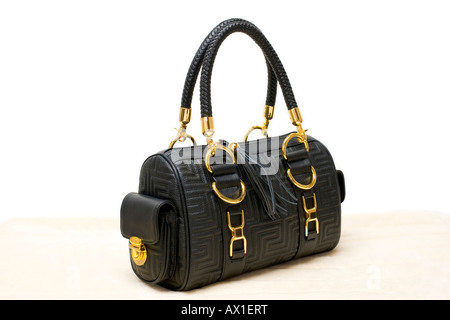 Sac d'embrayage noir et or Banque D'Images