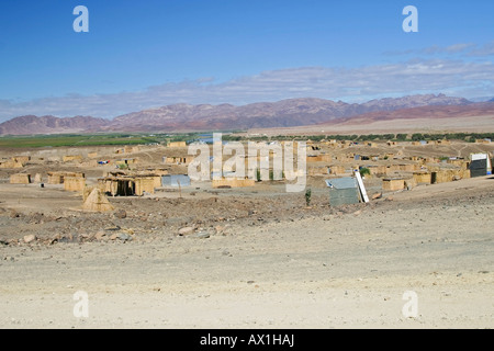 Ovambo immobiliers de la classe ouvrière à l'Oranje River for vintage, Aussenkehr, Namibie, Afrique du Sud Banque D'Images