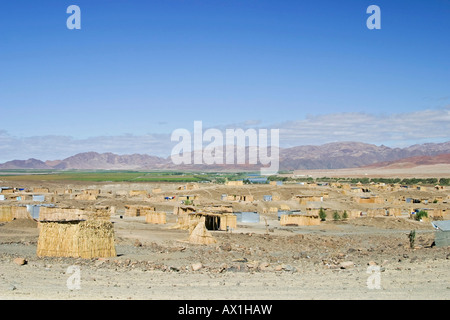 Ovambo immobiliers de la classe ouvrière à l'Oranje River for vintage, Aussenkehr, Namibie, Afrique du Sud Banque D'Images