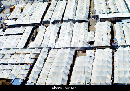 La Mecque Arabie Saoudite Hajj Pèlerins Mina - Tentes Banque D'Images