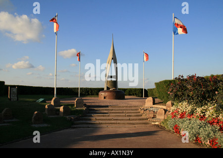 L'Keiffer, érigée à Sword Beach, de Ouistreham, Normandie, France. Banque D'Images