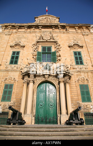 L'Auberge de Castille Valletta Malte Les bureaux du Premier ministre Banque D'Images