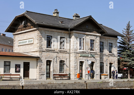 La gare, Berndorf, Basse Autriche, Autriche, Europe Banque D'Images