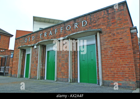 Les tourniquets du terrain de cricket du Lancashire trafford Manchester en Angleterre Banque D'Images