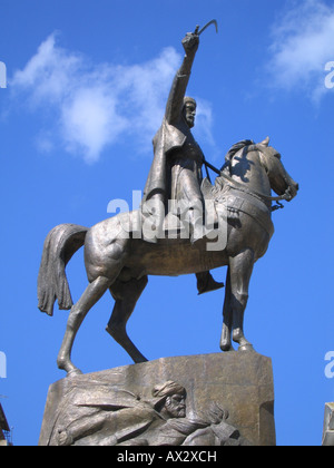 Statue historique, Place Emir Abdelkader, Alger, Algérie Banque D'Images