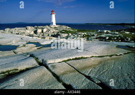 Le phare de Peggy's Cove en Nouvelle-Écosse Canada Village de pêche Banque D'Images