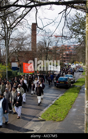 Défilé de musulmans dans la mémoire du prophète Mohammed (pssl) Banque D'Images