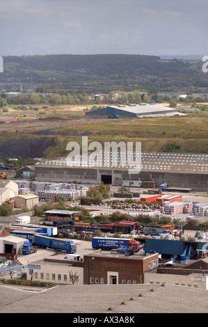 Une ZONE INDUSTRIELLE À PROXIMITÉ DE STATIONS D'AVONMOUTH BRISTOL UK Banque D'Images