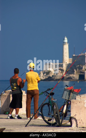 Castillo de los Tres Reyes Magos del Morro, Habana Vieja, Parque Militar Morro-Cabana, La Havane, Habana del Este, La Habana, Cuba Banque D'Images