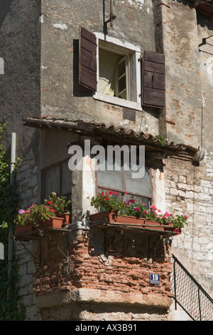 Maison de la vieille ville, Porec, Istrie, Croatie Banque D'Images