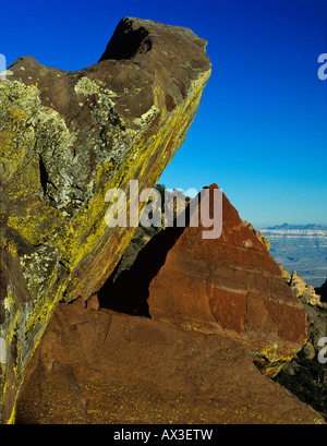 Vue depuis le pic de la mine perdue Big Bend National Park Utah USA Banque D'Images