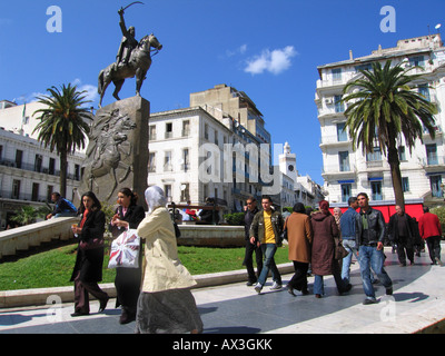 Place Emir Abdelkader, Alger, Algérie Banque D'Images