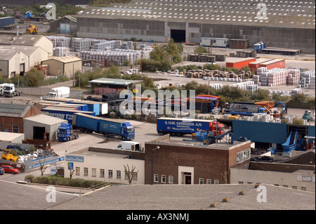 Une ZONE INDUSTRIELLE À PROXIMITÉ DE STATIONS D'AVONMOUTH BRISTOL UK Banque D'Images