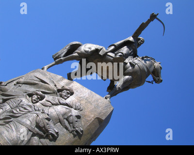 Statue historique, Place Emir Abdelkader, Alger, Algérie Banque D'Images