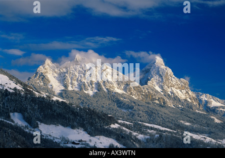 Mythen sunset Schwyz Suisse Banque D'Images